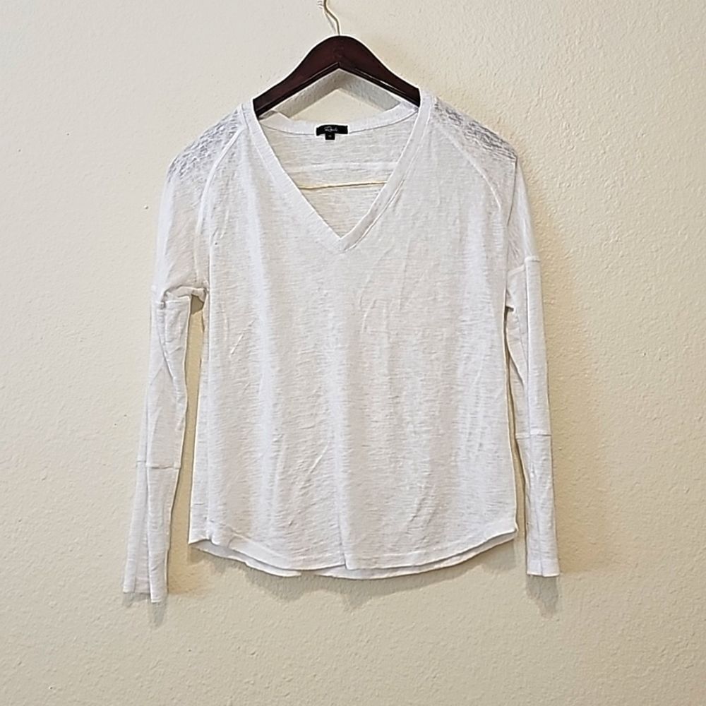 Rails Eden Long Sleeve V-neck Tee xs